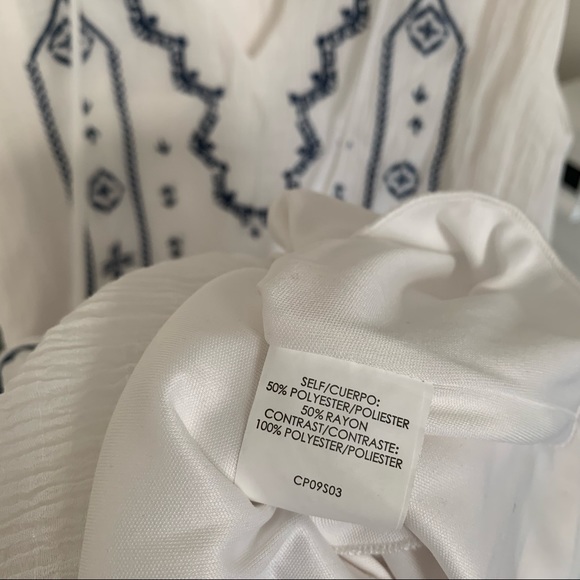 Cloth & People White Embroidered Dress Beachy Boho Small - Picture 8 of 11